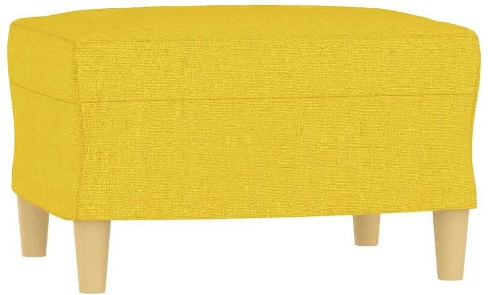Sofa Sofos komplektas su pagalvėmis, 3 dalių, geltonas, audinys
