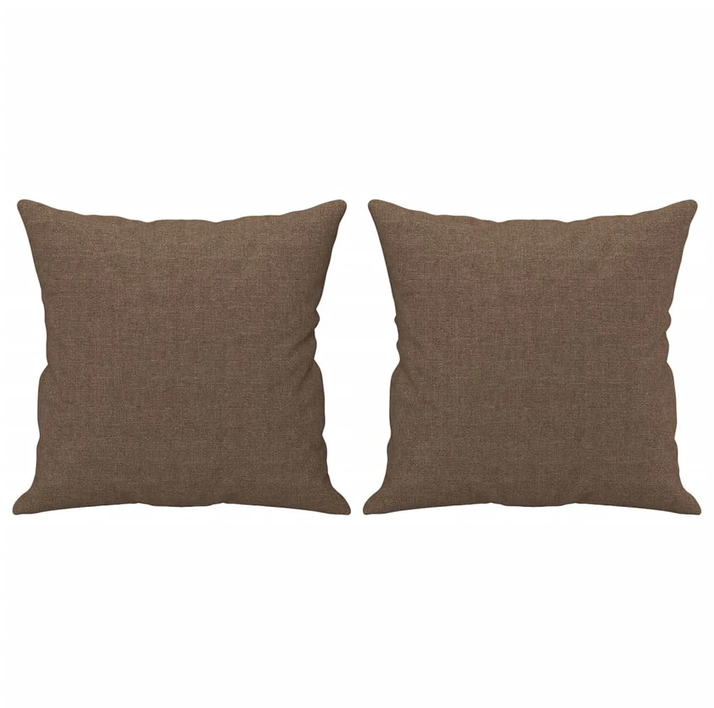 Sofa Sofos komplektas su pagalvėmis, 3 dalių, rudas, audinys