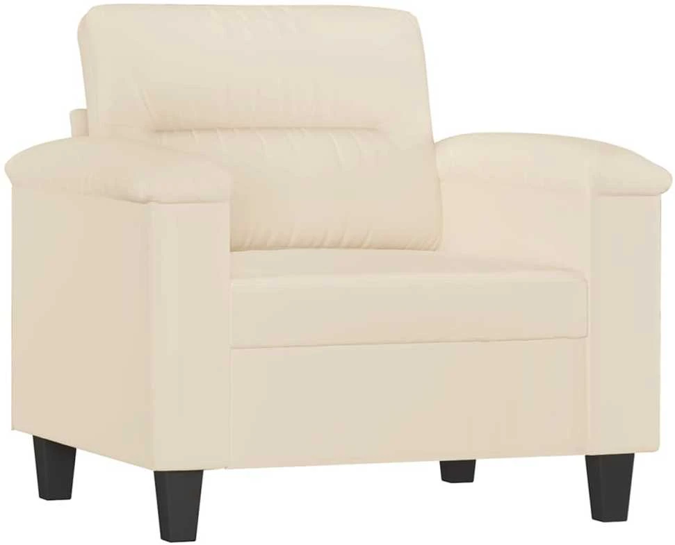 Sofa Sofos komplektas su pagalvėmis, 3 dalių, smėlio, audinys