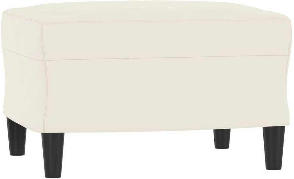 Sofa Sofos komplektas su pagalvėmis, 3 dalių, kreminis, aksomas
