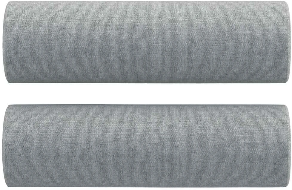 Sofa Sofos komplektas su pagalvėmis, 3 dalių, pilkas, audinys