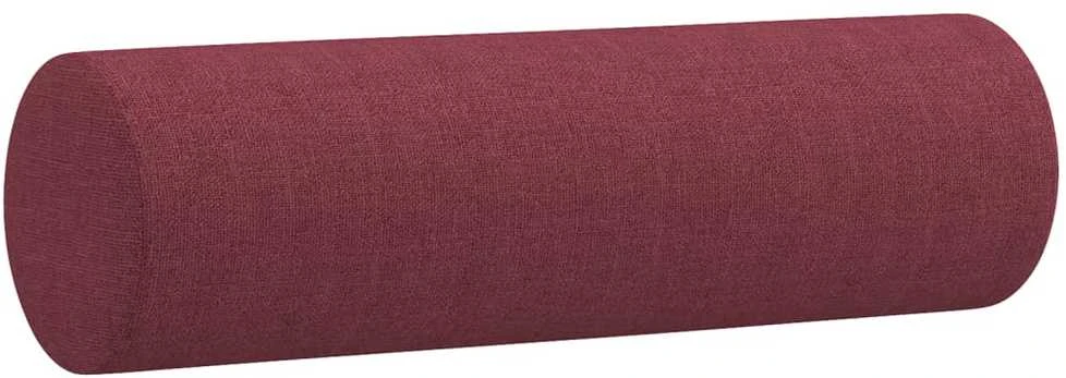 Sofa Sofos komplektas su pagalvėmis, 3 dalių, vyno, audinys