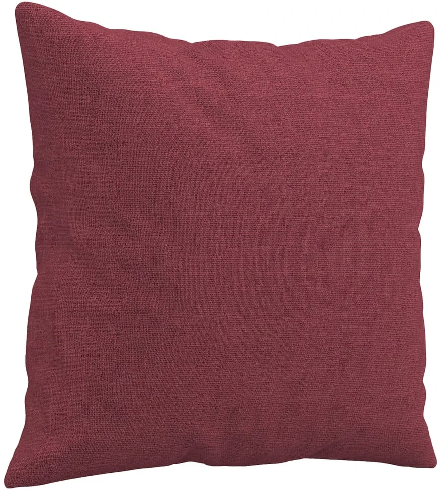 Sofa Sofos komplektas su pagalvėmis, 3 dalių, vyno, audinys