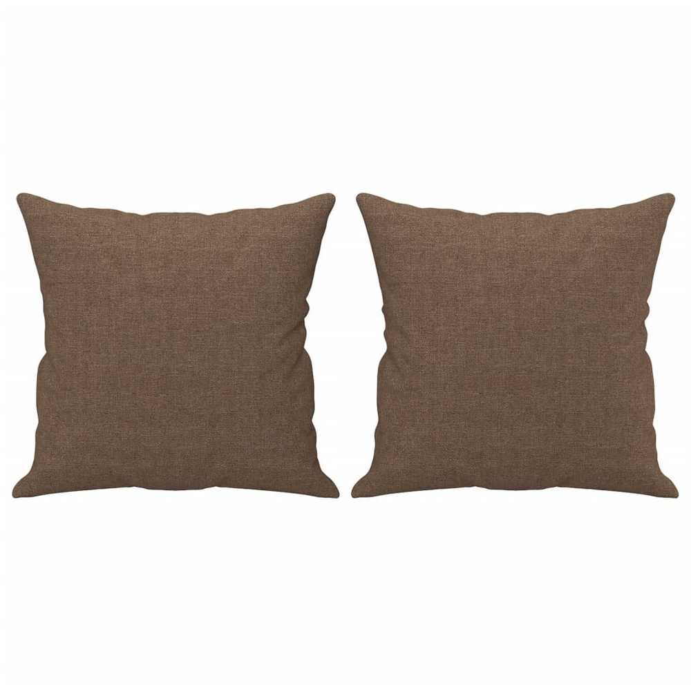 Sofa Sofos komplektas su pagalvėmis, 3 dalių, rudas, audinys