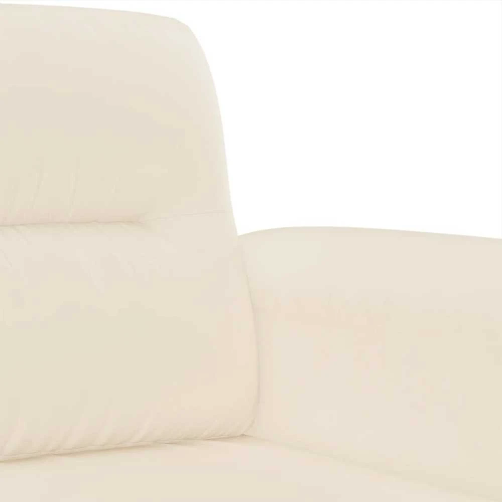 Sofa Sofos komplektas su pagalvėmis, 3 dalių, smėlio, audinys