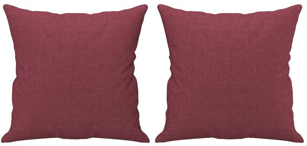 Sofa Sofos komplektas su pagalvėmis, 3 dalių, vyno, audinys