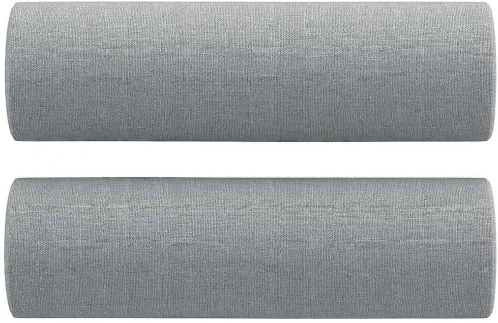 Sofa Sofos komplektas su pagalvėmis, 3 dalių, pilkas, audinys