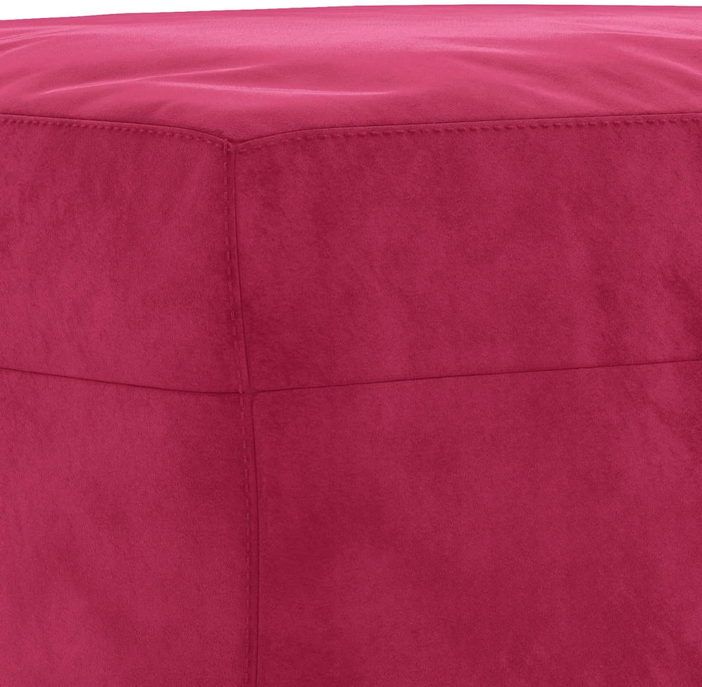 Sofa Sofos komplektas su pagalvėmis, 4 dalių, vyno, aksomas