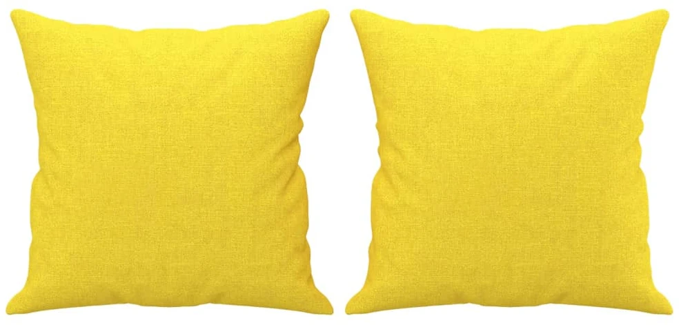 Sofa Sofos komplektas su pagalvėmis, 4 dalių, geltonas, audinys