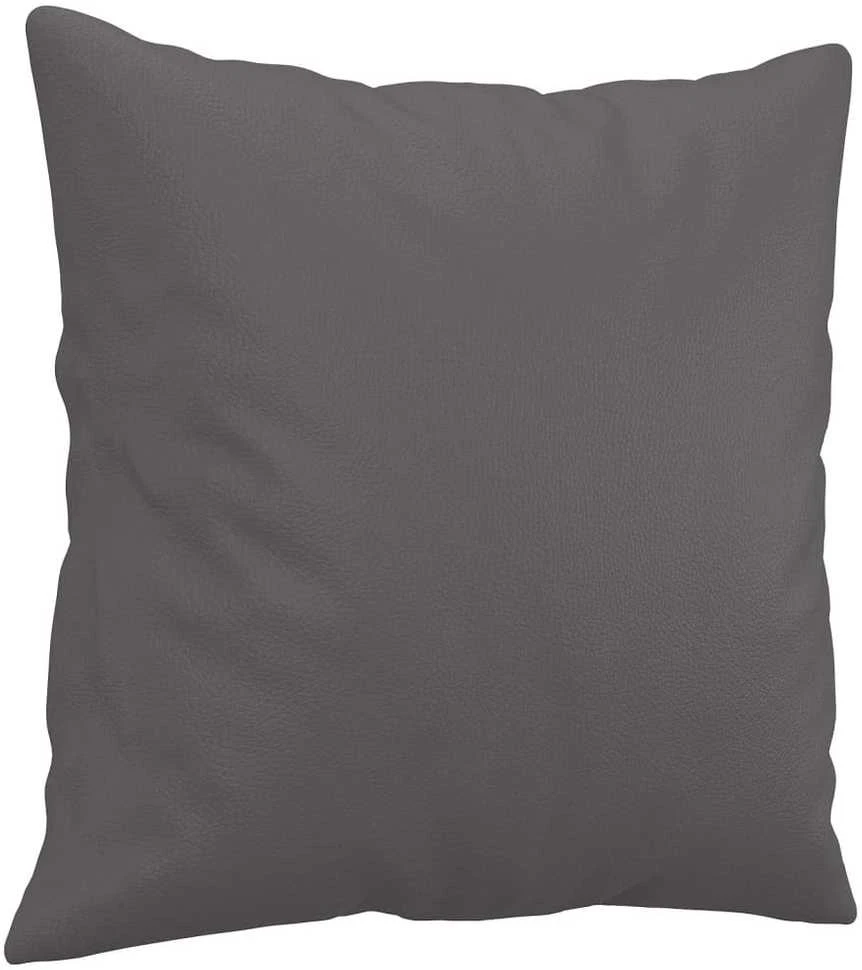 Sofa Sofos komplektas su pagalvėmis, 4 dalių, pilkas, dirbtinė oda