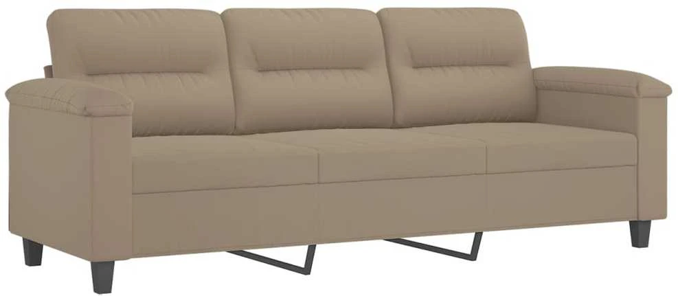 Sofa Sofos komplektas su pagalvėmis, 4 dalių, taupe, audinys