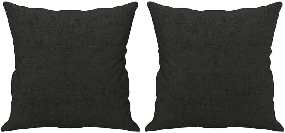 Sofa Sofos komplektas su pagalvėmis, 4 dalių, juodas, audinys