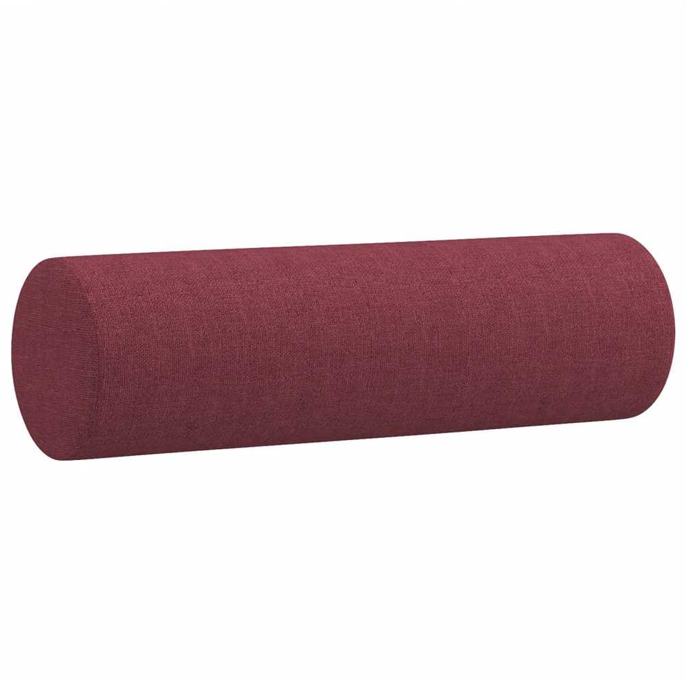 Sofa Sofos komplektas su pagalvėmis, 4 dalių, vyno, audinys