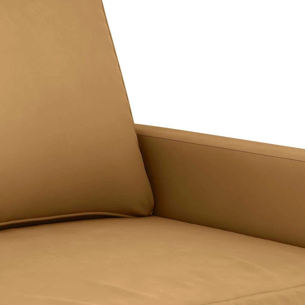 Sofa Sofos komplektas su pagalvėmis, 4 dalių, rudas, aksomas