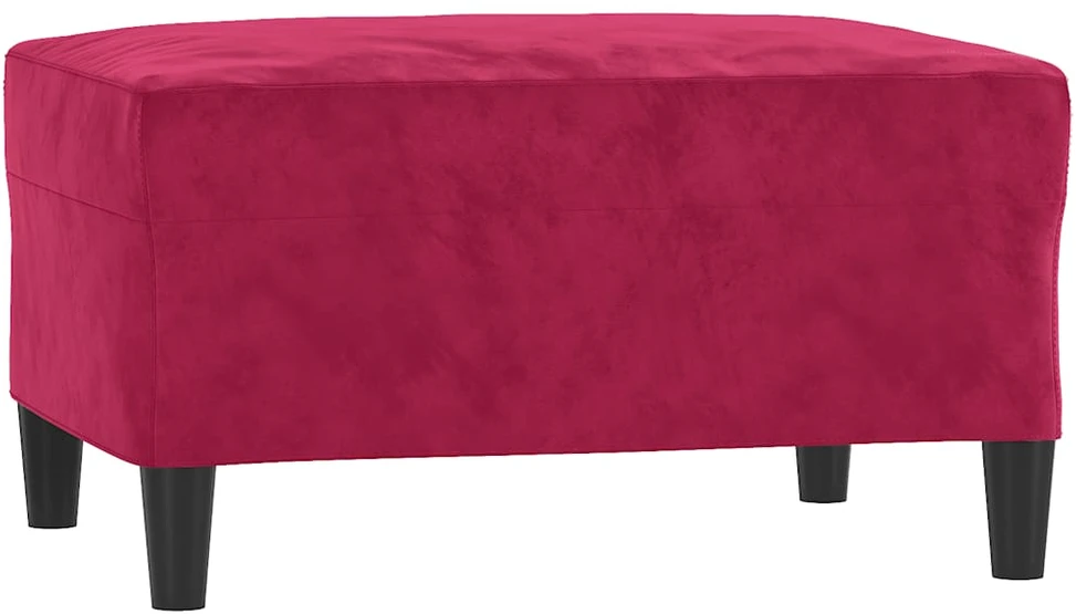 Sofa Sofos komplektas su pagalvėmis, 4 dalių, vyno, aksomas