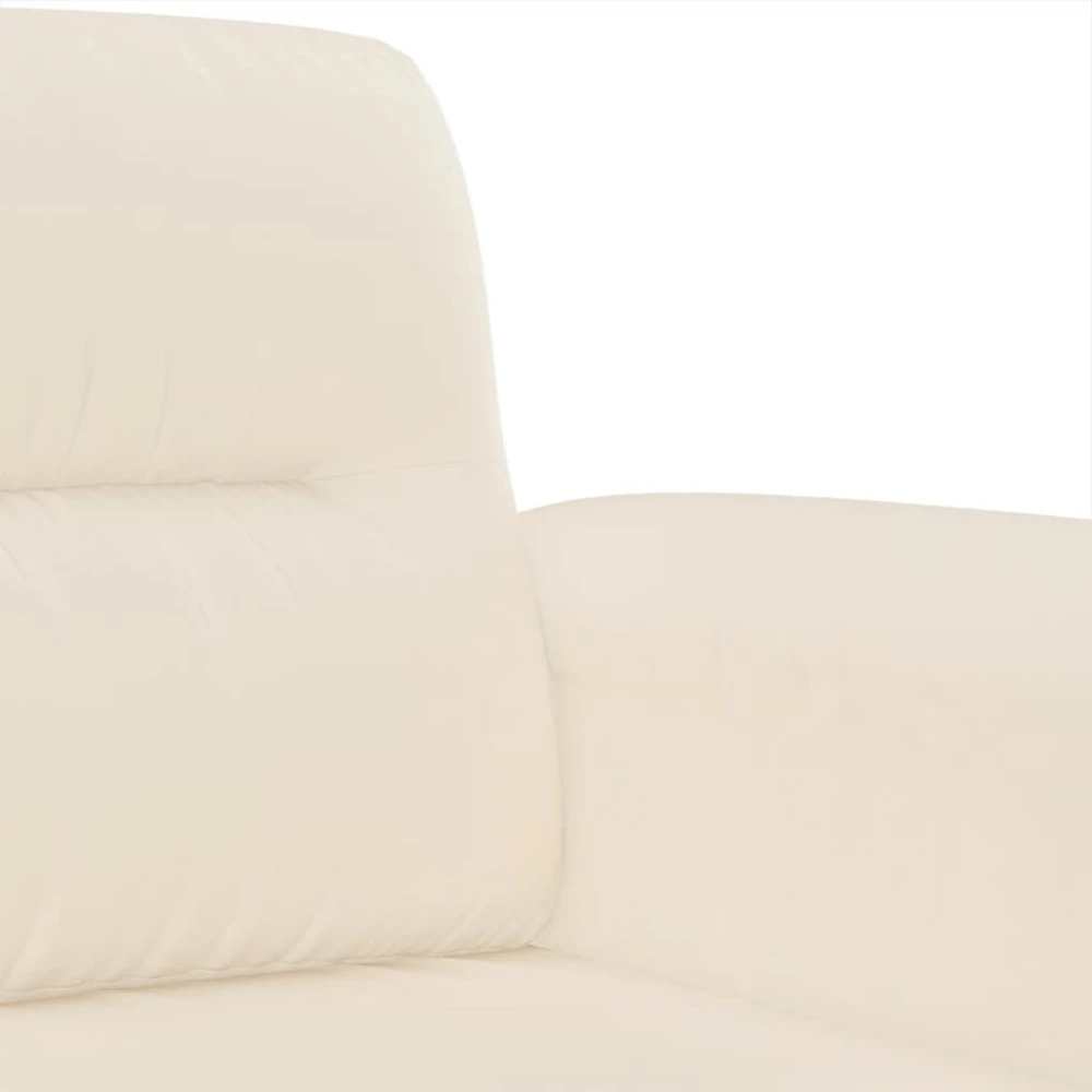 Sofa Sofos komplektas su pagalvėmis, 4 dalių, smėlio, audinys
