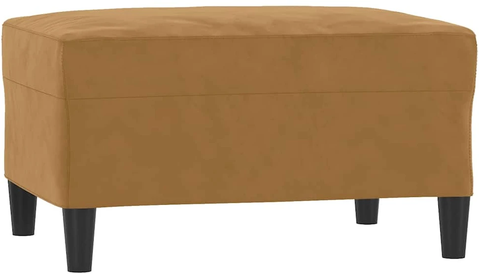Sofa Sofos komplektas su pagalvėmis, 4 dalių, rudas, aksomas