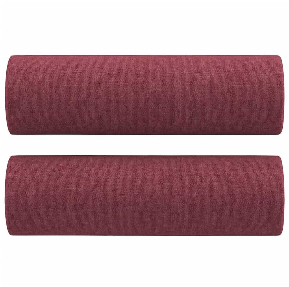 Sofa Sofos komplektas su pagalvėmis, 4 dalių, vyno, audinys
