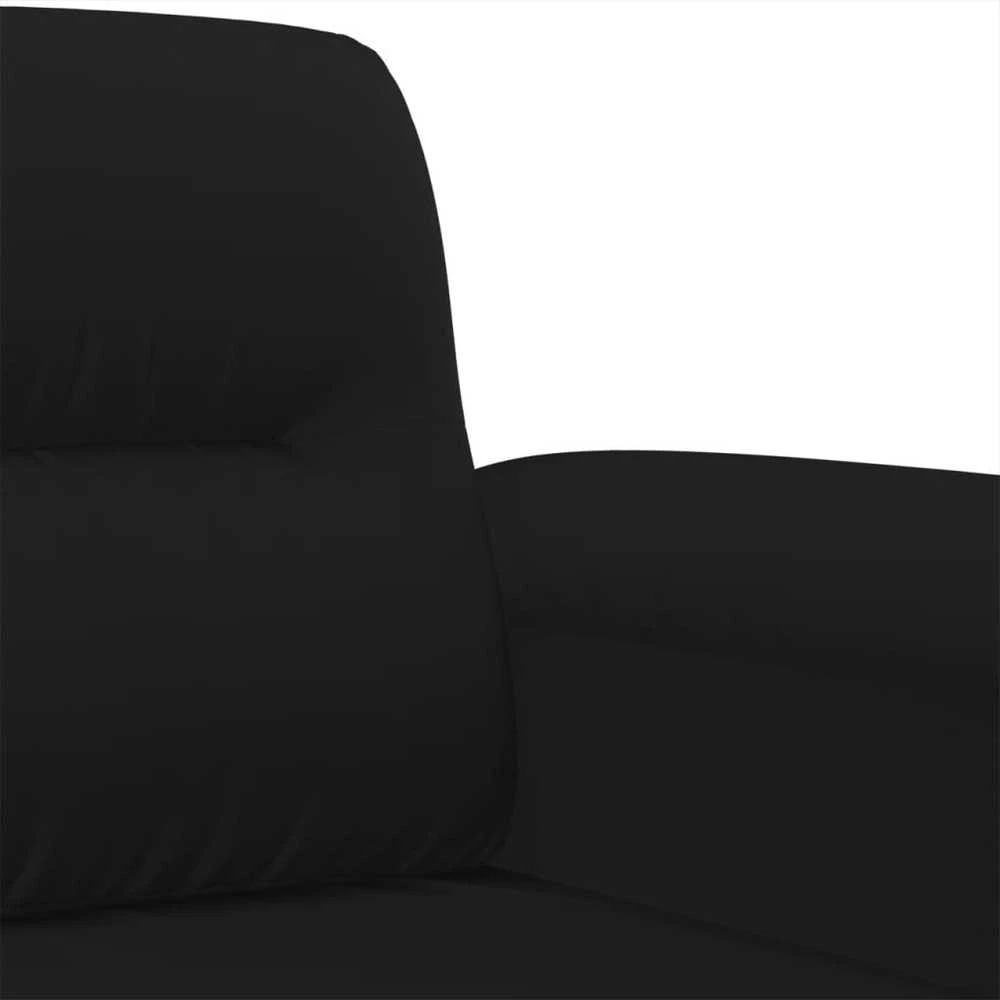 Sofa Sofos komplektas su pagalvėmis, 4 dalių, juodas, audinys