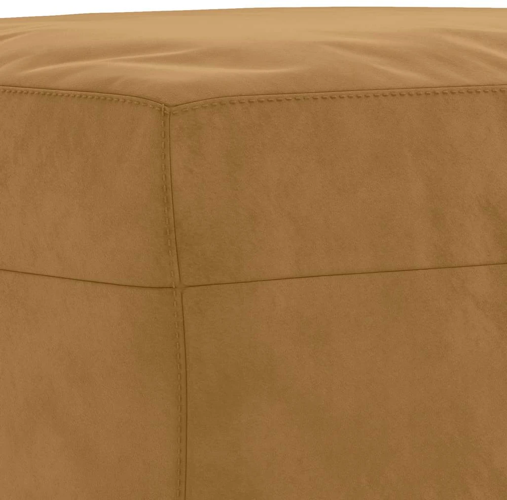 Sofa Sofos komplektas su pagalvėmis, 4 dalių, rudas, aksomas