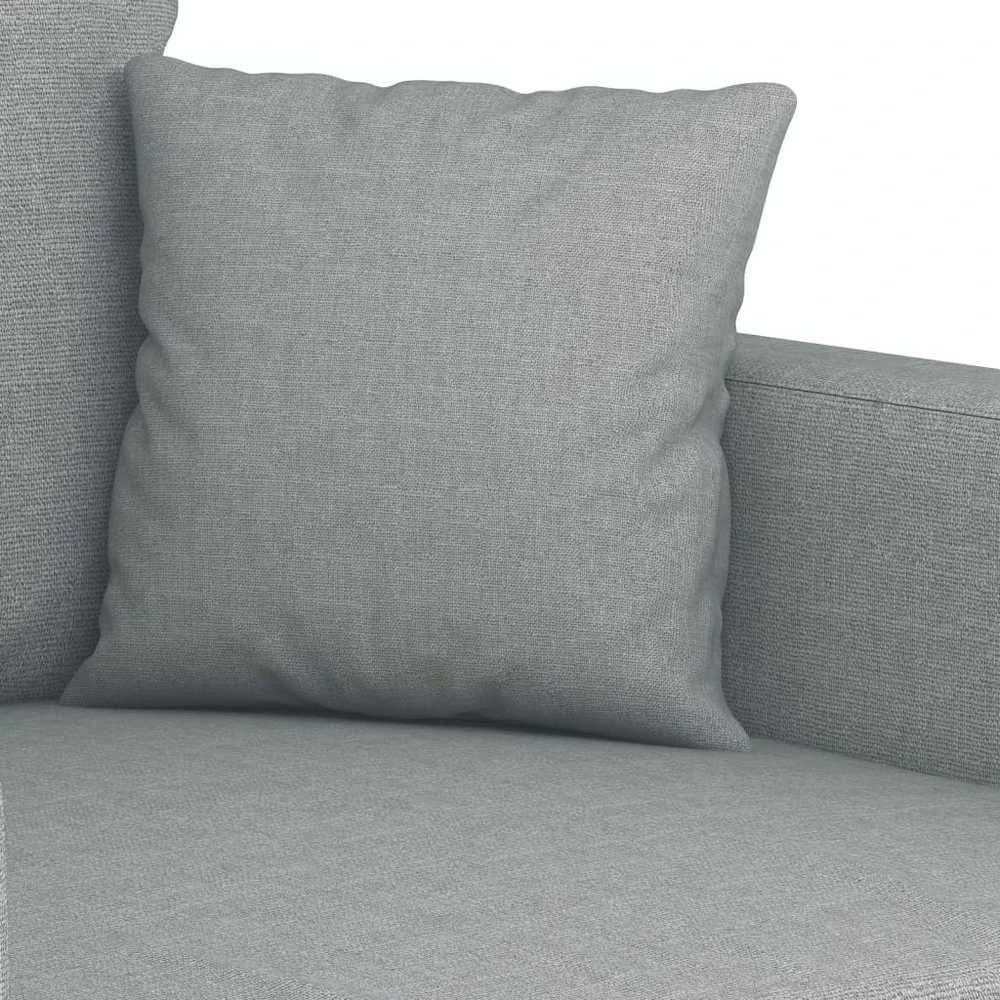 Sofa Sofos komplektas su pagalvėmis, 4 dalių, pilkas, audinys
