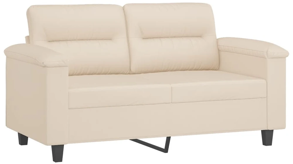 Sofa Sofos komplektas su pagalvėmis, 4 dalių, smėlio, audinys
