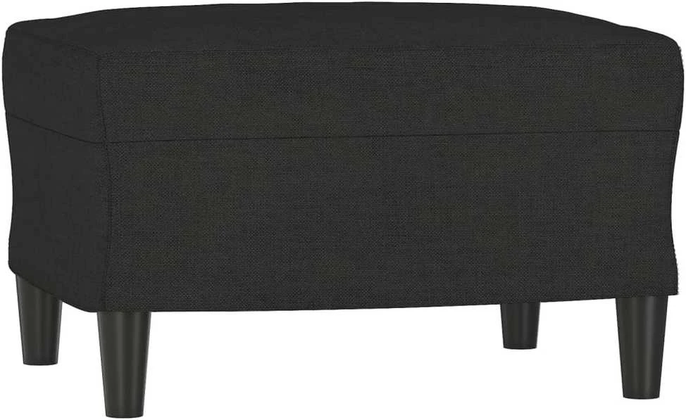 Sofa Sofos komplektas su pagalvėmis, 4 dalių, juodas, audinys