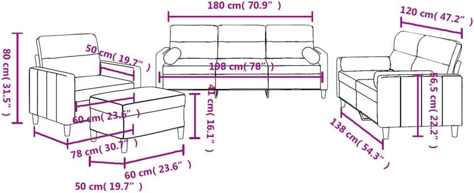 Sofa Sofos komplektas su pagalvėmis, 4 dalių, juodas, audinys