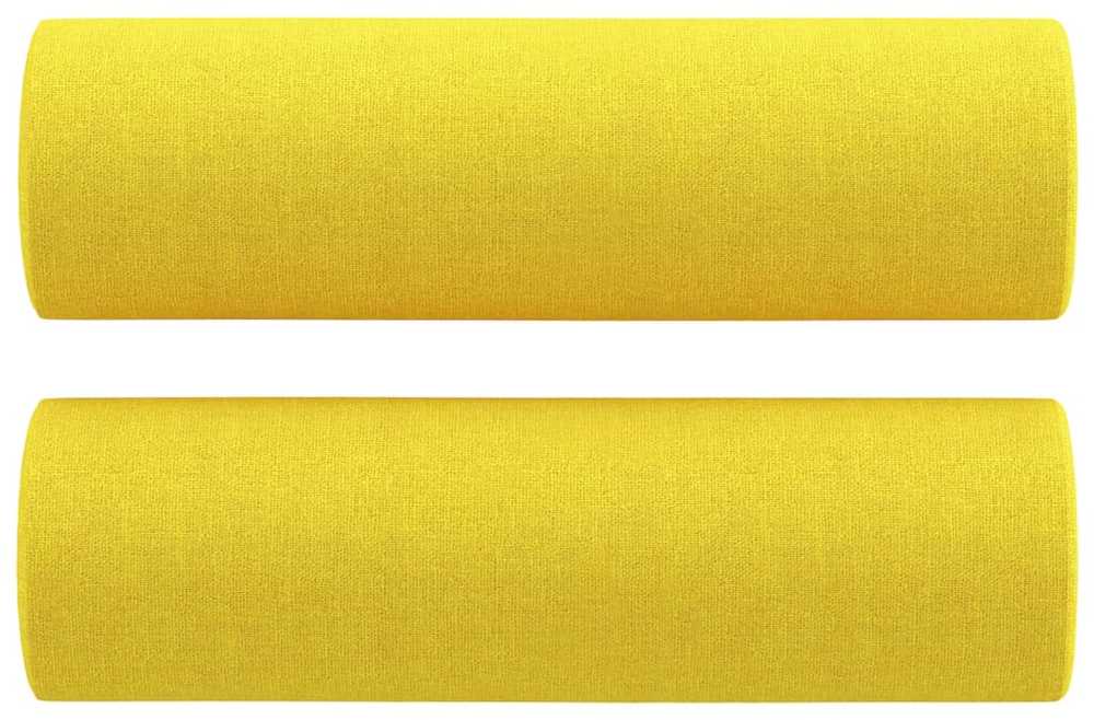 Sofa Sofos komplektas su pagalvėmis, 4 dalių, geltonas, audinys
