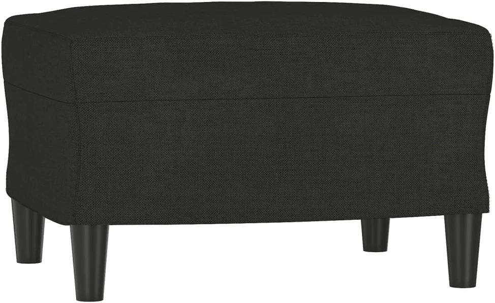 Sofa Sofos komplektas su pagalvėmis, 4 dalių, juodas, audinys