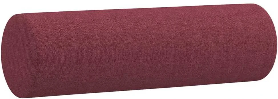 Sofa Sofos komplektas su pagalvėmis, 4 dalių, vyno, audinys
