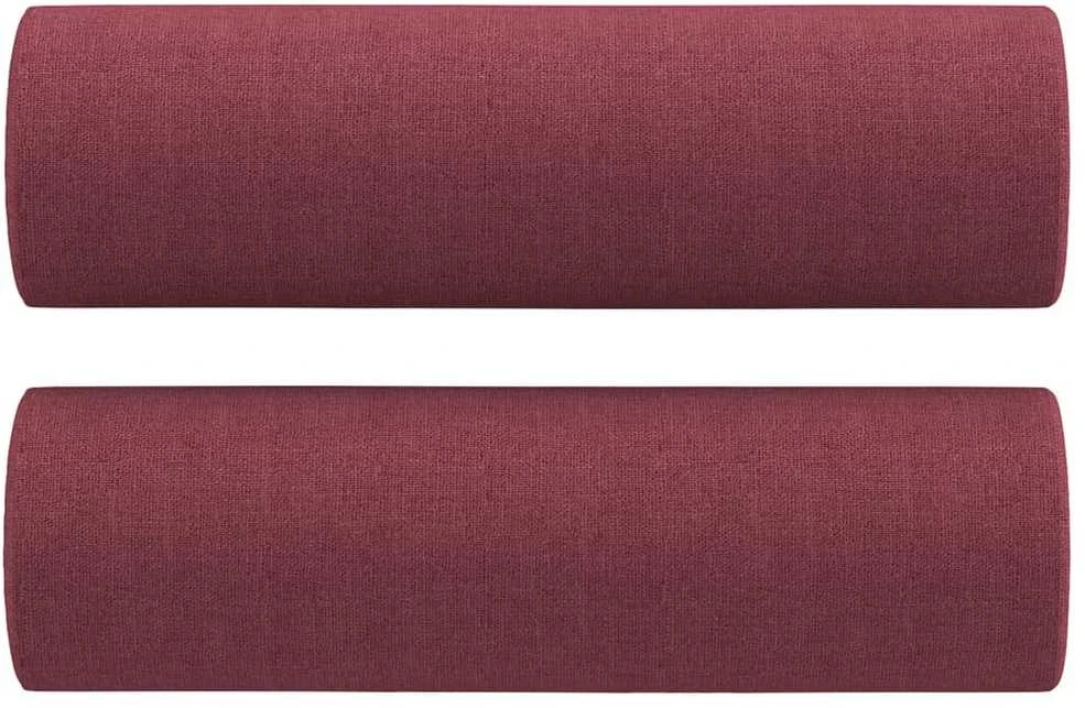 Sofa Sofos komplektas su pagalvėmis, 4 dalių, vyno, audinys