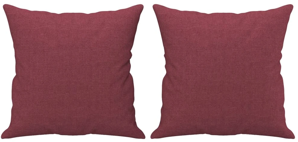 Sofa Sofos komplektas su pagalvėmis, 4 dalių, vyno, audinys