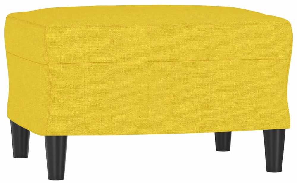 Sofa Sofos komplektas su pagalvėmis, 4 dalių, geltonas, audinys