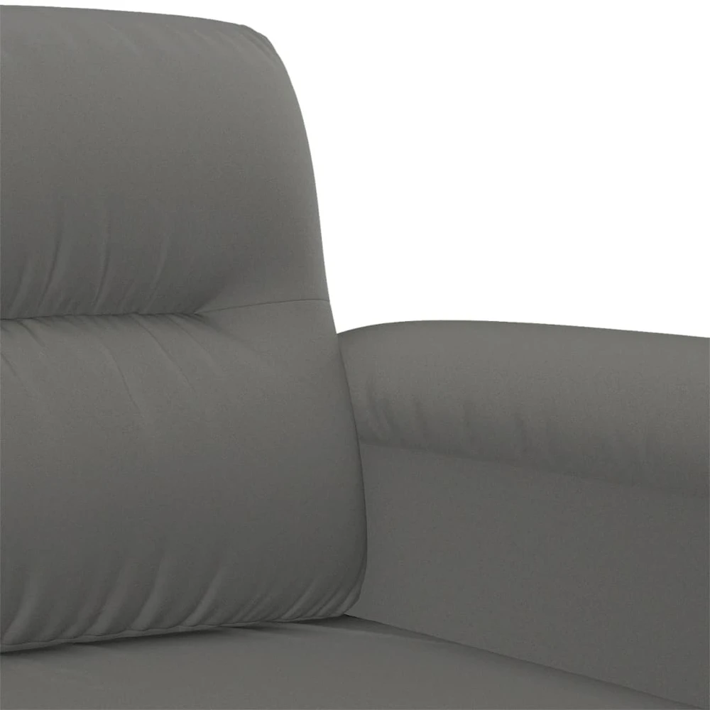 Sofa Sofos komplektas su pagalvėmis, 4 dalių, pilkas, audinys