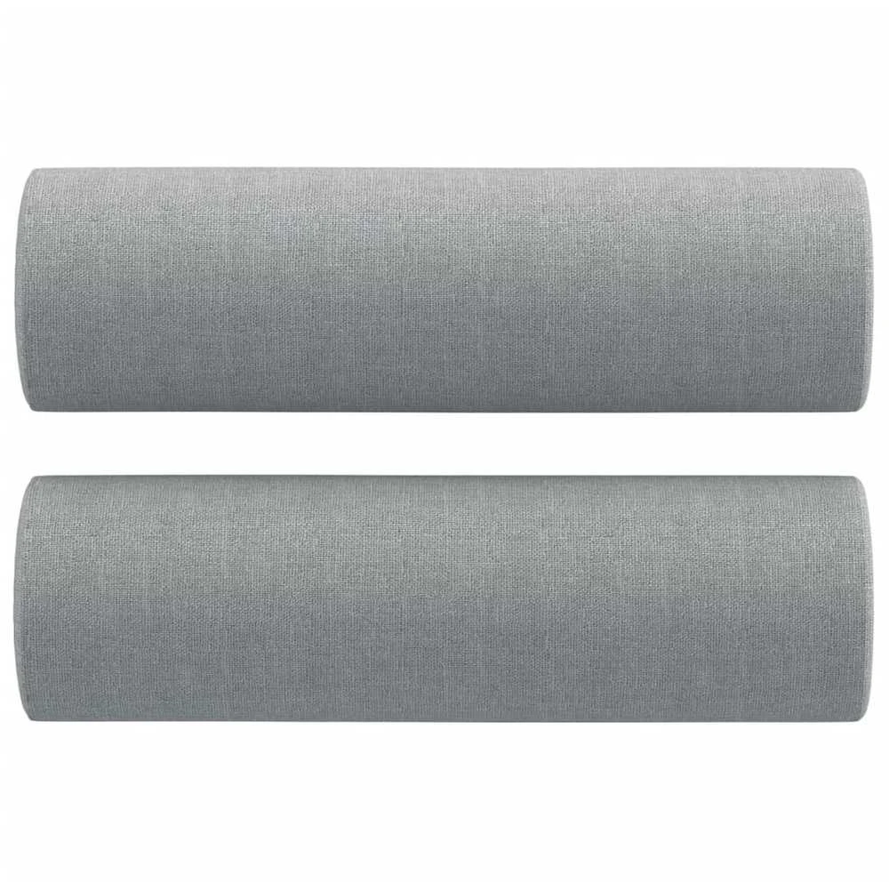 Sofa Sofos komplektas su pagalvėmis, 4 dalių, pilkas, audinys