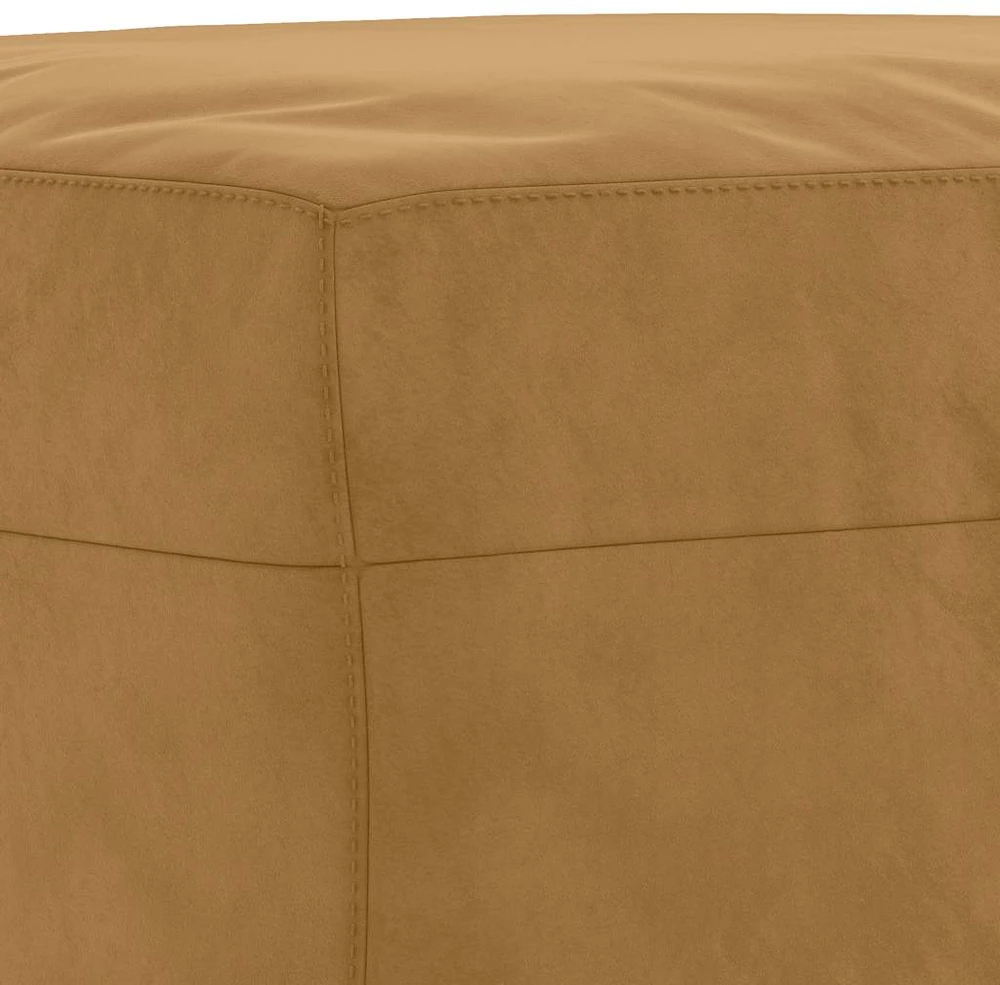 Sofa Sofos komplektas su pagalvėmis, 4 dalių, rudas, aksomas
