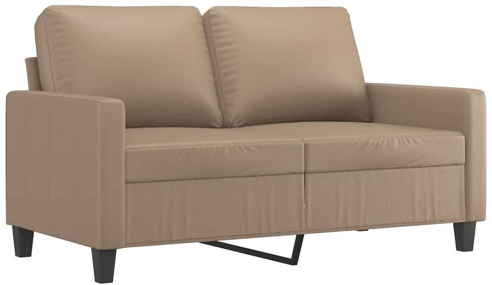 Sofa Sofos komplektas su pagalvėmis, 4 dalių, kapučino, dirbtinė oda