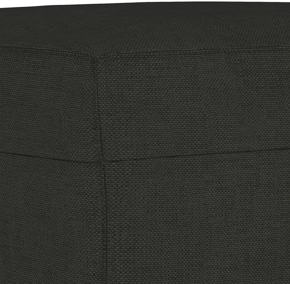 Sofa Sofos komplektas su pagalvėmis, 4 dalių, juodas, audinys