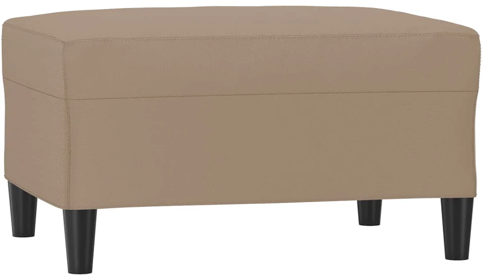 Sofa Sofos komplektas su pagalvėmis, 4 dalių, kapučino, dirbtinė oda