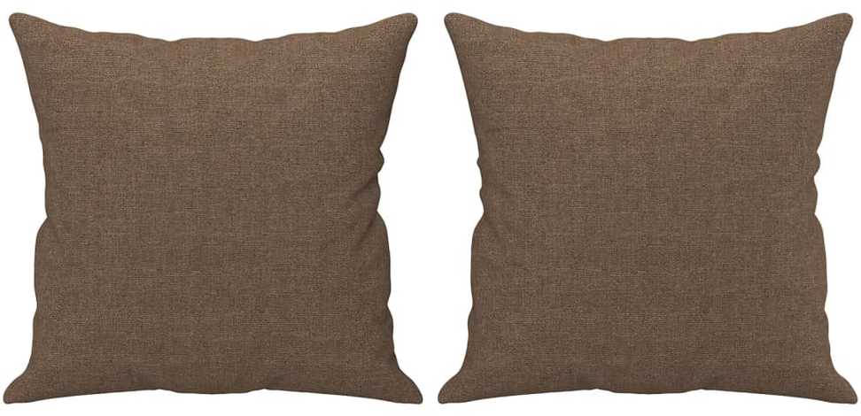 Sofa Sofos komplektas su pagalvėmis, 4 dalių, rudas, audinys