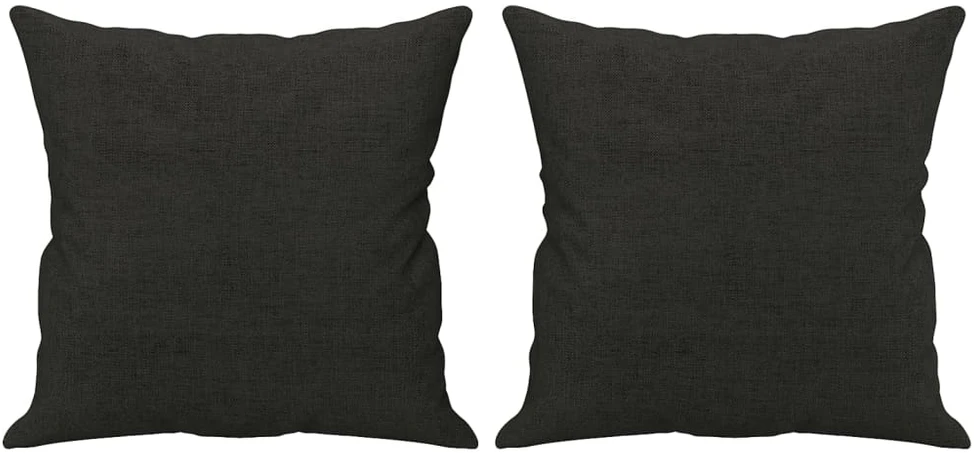 Sofa Sofos komplektas su pagalvėmis, 4 dalių, juodas, audinys
