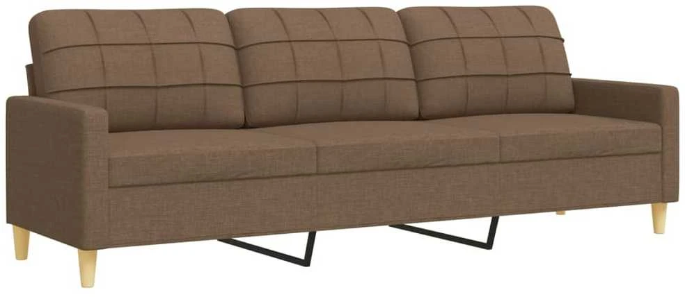 Sofa Sofos komplektas su pagalvėmis/pakoja, 3 dalių, juoda, audinys