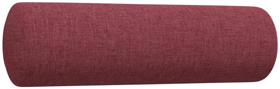 Sofa Sofos komplektas su pagalvėmis/pakoja, 3 dalių, vyno raudona