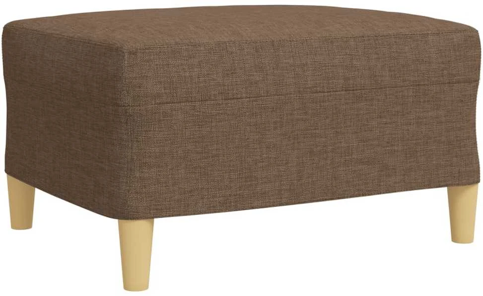 Sofa Sofos komplektas su pakoja, 3 dalių, rudas, audinys
