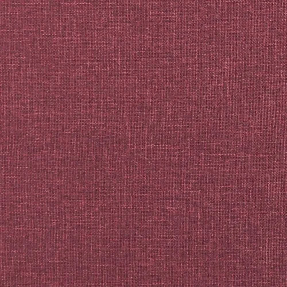 Sofa Sofos komplektas su pakoja, 4 dalių, vyno, audinys