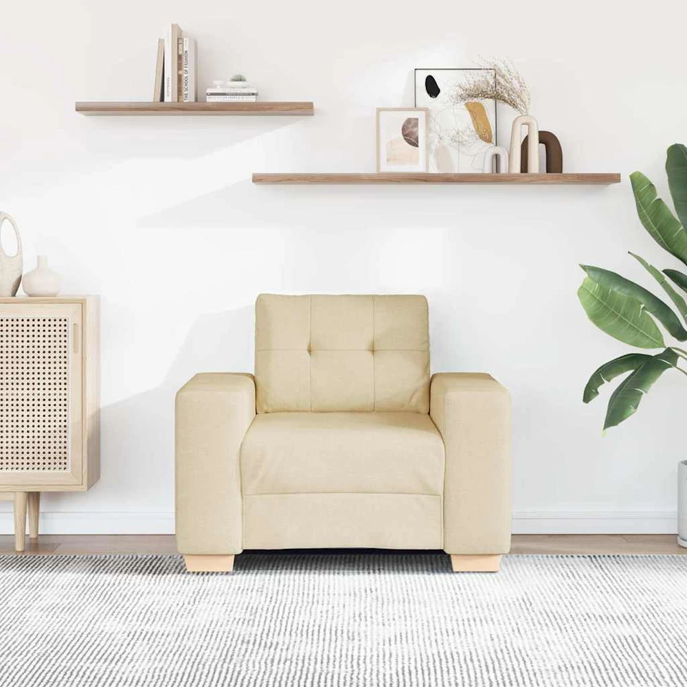 Sofa Sofos krėslas, kreminės spalvos, 100x78x80 cm, audinys