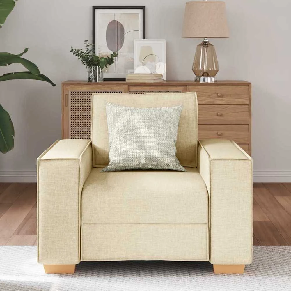 Sofa Sofos krėslas, kreminės spalvos, 100x78x84 cm, audinys