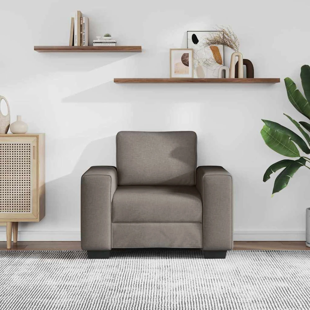 Sofa Sofos krėslas, pilkai rudas, 100x77x82 cm, audinys