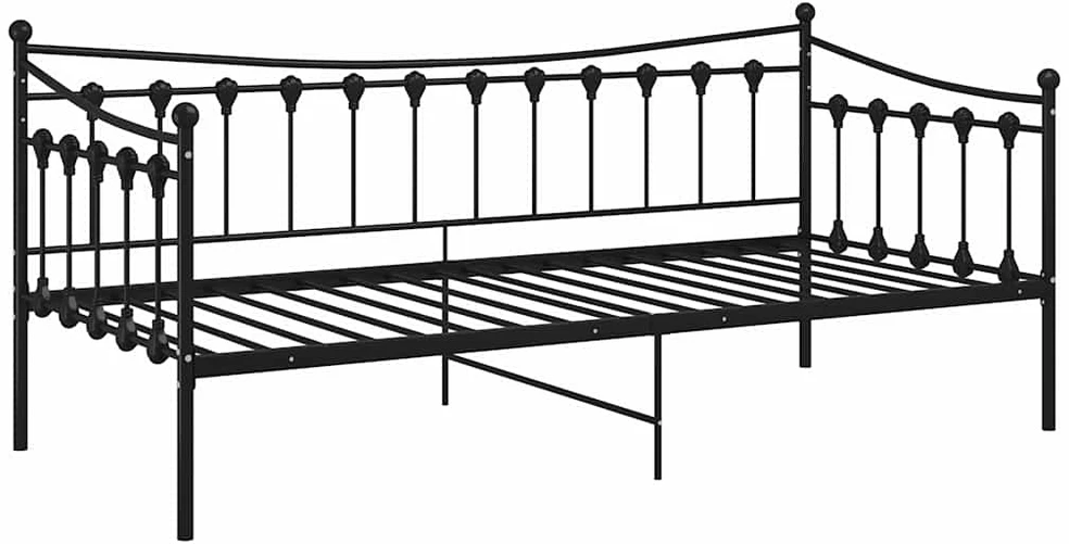 Sofos-lovos rėmas, juodos spalvos, 90x200cm, metalas